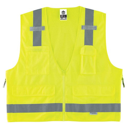 8250Z Glowear Surveyors Vest Lime L/Xl - Industrial Tool & Supply