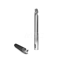 Ball End Mill: 0.625″ Dia, 3 Flute, Solid Carbide 6″ OAL, 5/8″ Shank Dia, 37 ° Helix, ZrN Coated, Single End, Series 2047