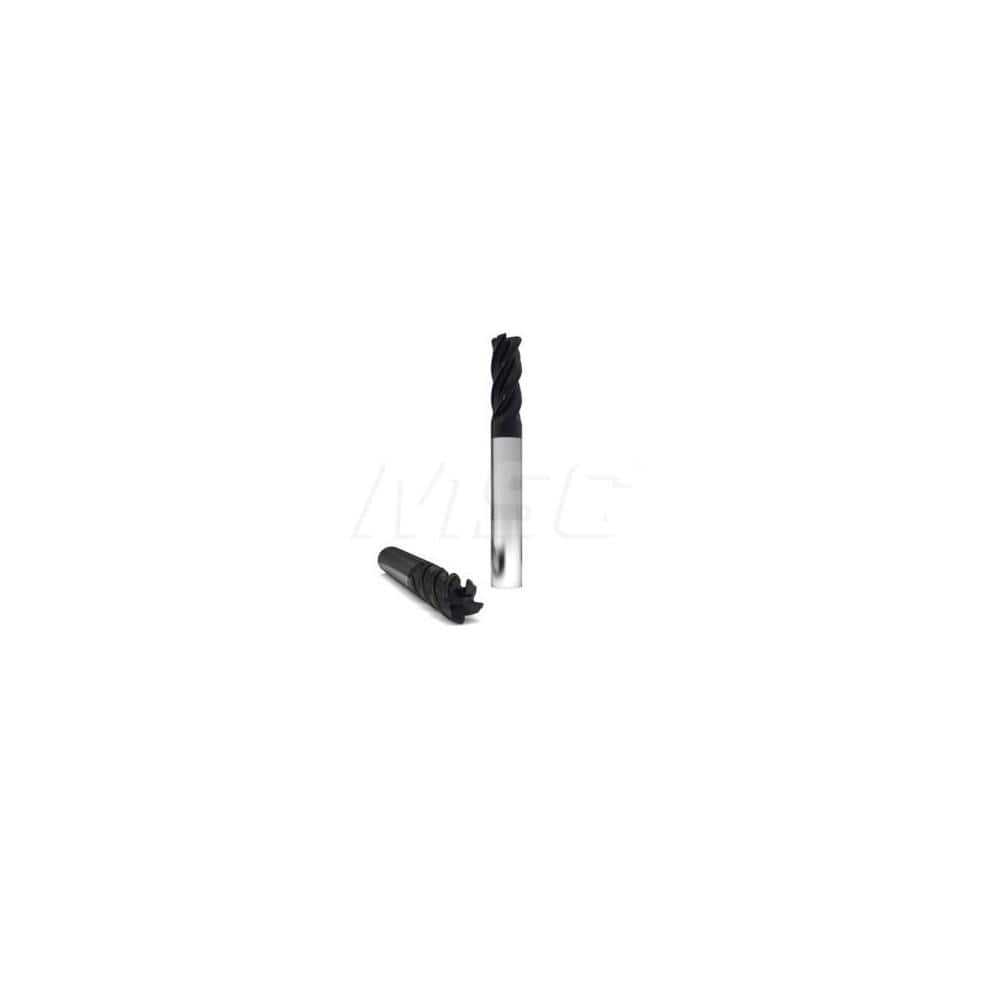 Corner Radius End Mill: 1/4″ Dia, 3/4″ LOC, 0.02″ Radius, 4 Flutes, Solid Carbide 2-1/2″ OAL, 1/4″ Shank Dia, 40 ° Helix, AlCromax Coated, Corner Radius End, Centercutting, Series 250