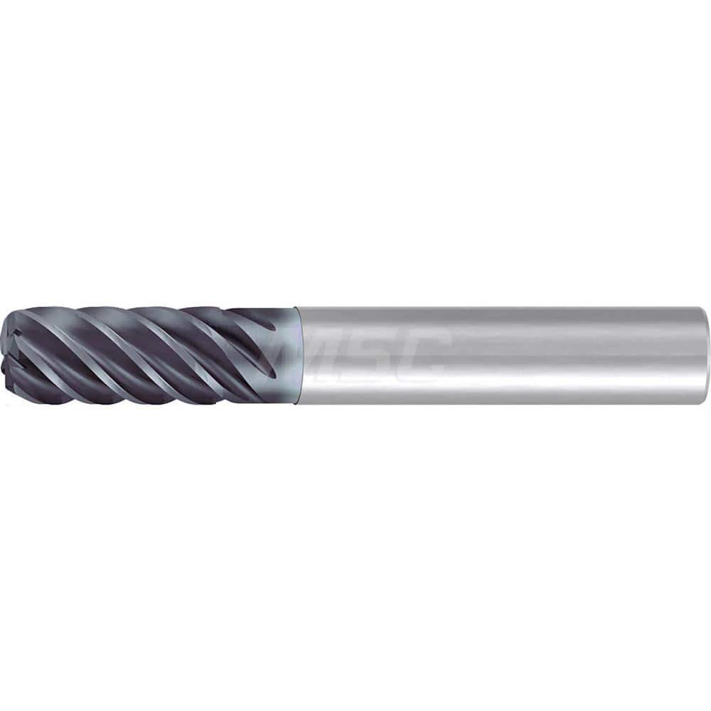 3/8″ Diam 6-Flute 35/38° Solid Carbide 0.01″ Corner Radius Roughing & Finishing End Mill AlCr Finish, 7/8″ LOC, 2-3/4″ OAL, 3/8″ Shank Diam, Centercutting, Standard Length