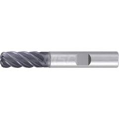 1/2″ Diam 5-Flute 35/38° Solid Carbide 0.12″ Corner Radius Roughing & Finishing End Mill AlCr Finish, 1″ LOC, 3″ OAL, 1/2″ Shank Diam, Centercutting, Standard Length