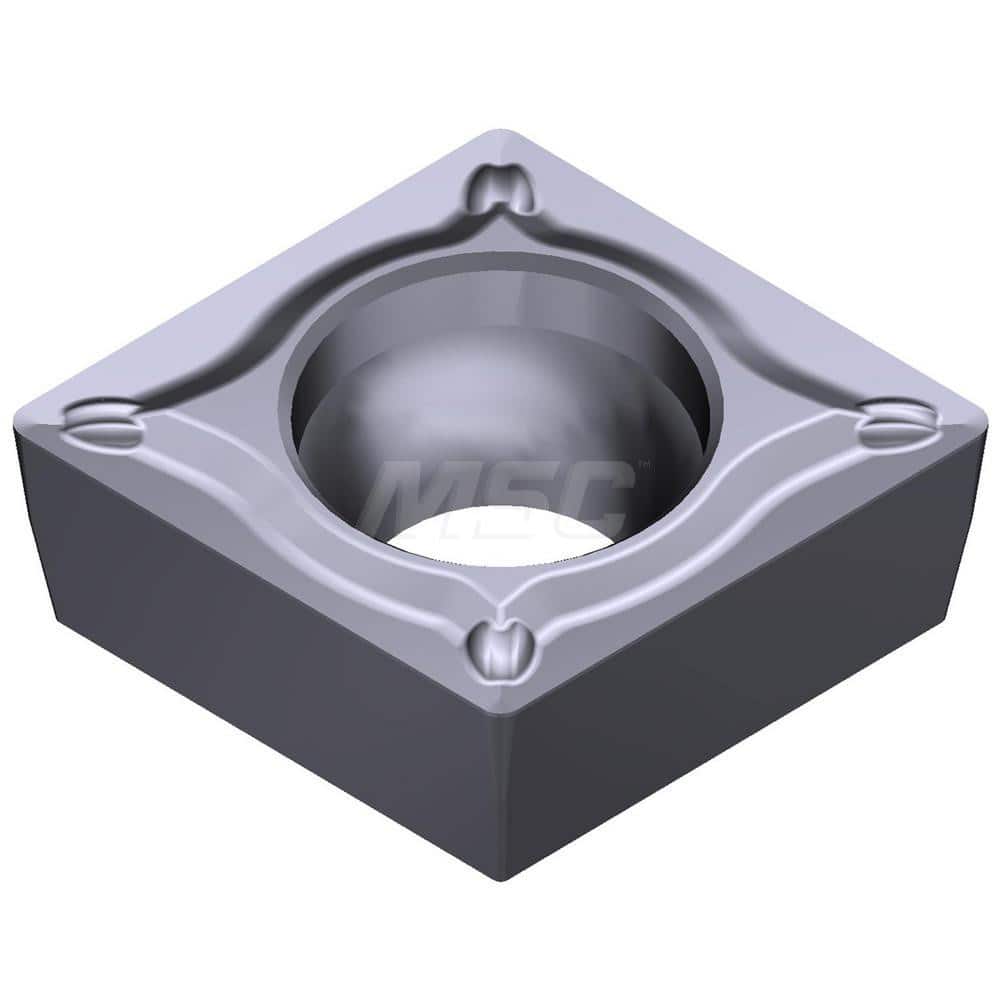Turning Insert:  CCMT32.52ESU AC5005S,  Solid Carbide Absotech Finish,  0.3819″ Long,  3/8″ Inscribed Circle,  0.0315″ Corner Radius,  80.0 &deg N/A Series  AC5005S