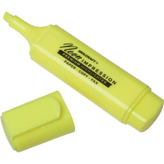 Ability One - Markers & Paintsticks; Type: Highlighter ; Color: Yellow ; Tip Type: Chisel ; Description: Chisel Tip Neon Highlighter - Exact Industrial Supply