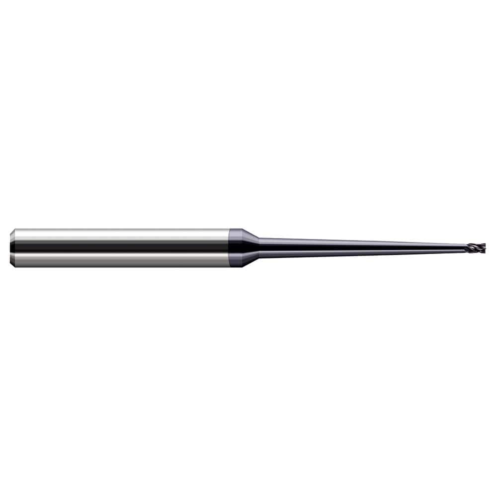 Square End Mill: 5/32'' Dia, 15/64'' LOC, 1/4'' Shank Dia, 4'' OAL, 2 Flutes, Solid Carbide Single End, AlTiN Finish, 30 ° Helix, Centercutting, RH Cut, RH Flute
