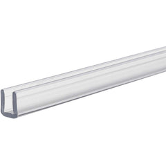 USA Sealing - Plastic Channels; Material: Polycarbonate ; Height (Inch): 0.3 ; Width (Inch): 0.2350 ; Thickness (Inch): 0.0500 ; Length (Feet): 1.000 ; Shape: U - Exact Industrial Supply