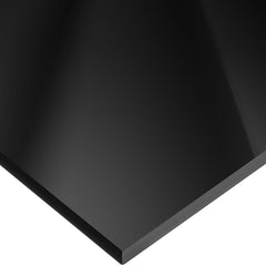 USA Sealing - Plastic Bars; Material: Cast Acrylic ; Shape: Rectangular ; Height (Inch): 1/4 ; Width (Inch): 4 ; Length (Feet): 2.000 ; Color: Black - Exact Industrial Supply