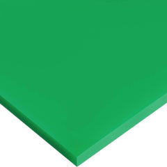 USA Sealing - Plastic Bars; Material: Cast Acrylic ; Shape: Rectangular ; Height (Inch): 3/16 ; Width (Inch): 2 ; Length (Feet): 1.000 ; Color: Green - Exact Industrial Supply