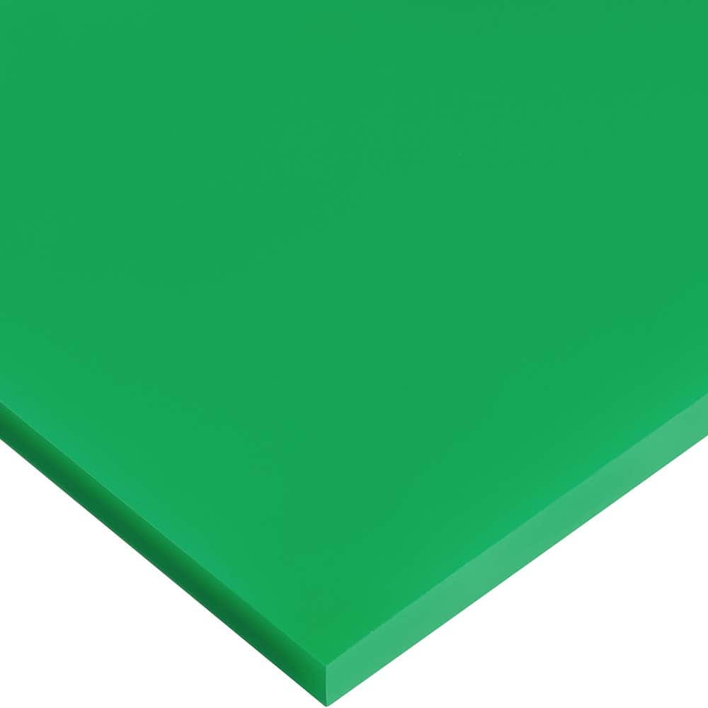 USA Sealing - Plastic Bars; Material: Cast Acrylic ; Shape: Rectangular ; Height (Inch): 3/16 ; Width (Inch): 2 ; Length (Feet): 2.000 ; Color: Green - Exact Industrial Supply