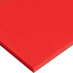 USA Sealing - Plastic Bars; Material: Cast Acrylic ; Shape: Rectangular ; Height (Inch): 1/4 ; Width (Inch): 2 ; Length (Feet): 1.000 ; Color: Red - Exact Industrial Supply