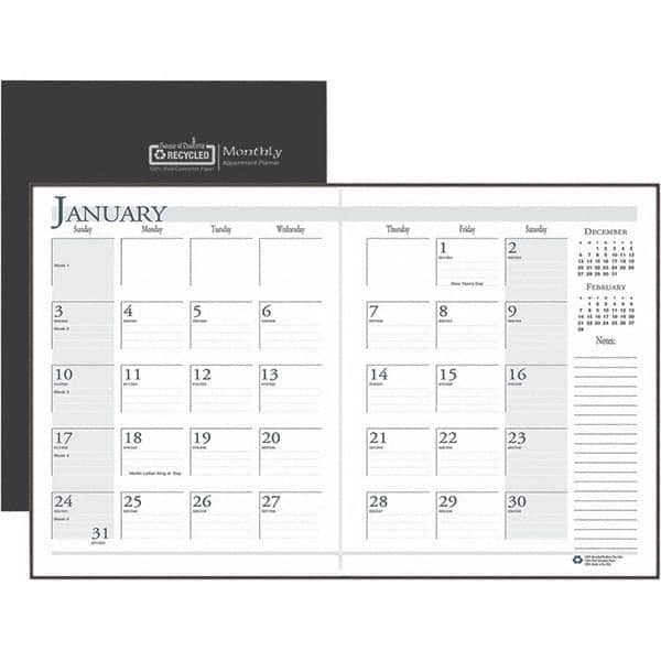 House of Doolittle - Note Pads, Writing Pads & Notebooks Writing Pads & Notebook Type: Monthly Planner Size: 11 x 8-1/2 - Industrial Tool & Supply