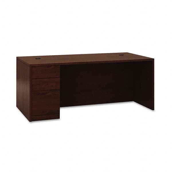 Hon - Office Desks Type: Single Pedestal w/Left Hand Return Center Draw: No - Industrial Tool & Supply