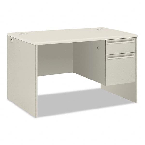 Hon - Office Desks Type: Single Pedestal w/Right Hand Return Center Draw: No - Industrial Tool & Supply