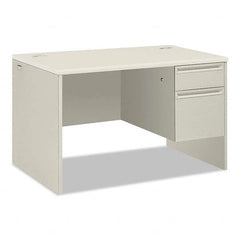 Hon - Office Desks Type: Single Pedestal w/Right Hand Return Center Draw: No - Industrial Tool & Supply