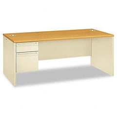 Hon - Office Desks Type: Single Pedestal w/Left Hand Return Center Draw: No - Industrial Tool & Supply
