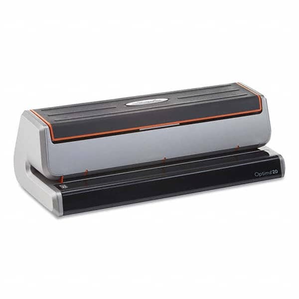 Swingline - Paper Punches Type: 20 Sheet Three-Hole Punch Color: Silver; Black - Industrial Tool & Supply