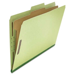 UNIVERSAL - File Folders, Expansion Folders & Hanging Files Folder/File Type: Classification Folders with Tob Tab Fastener Color: Green - Industrial Tool & Supply