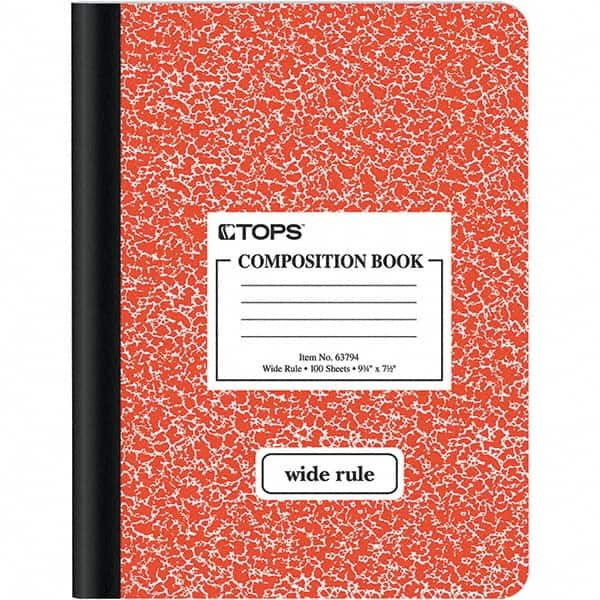 TOPS - Note Pads, Writing Pads & Notebooks Writing Pads & Notebook Type: Composition Book Size: 9-3/4 x 7-1/2 - Industrial Tool & Supply