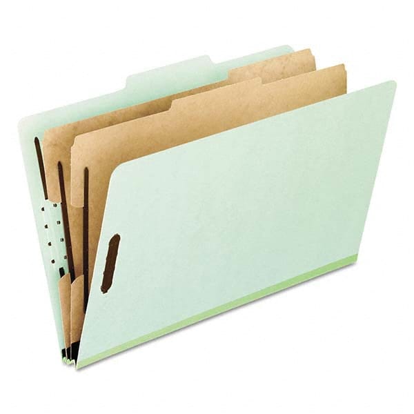 Pendaflex - File Folders, Expansion Folders & Hanging Files Folder/File Type: Classification Folders with Tob Tab Fastener Color: Green - Industrial Tool & Supply