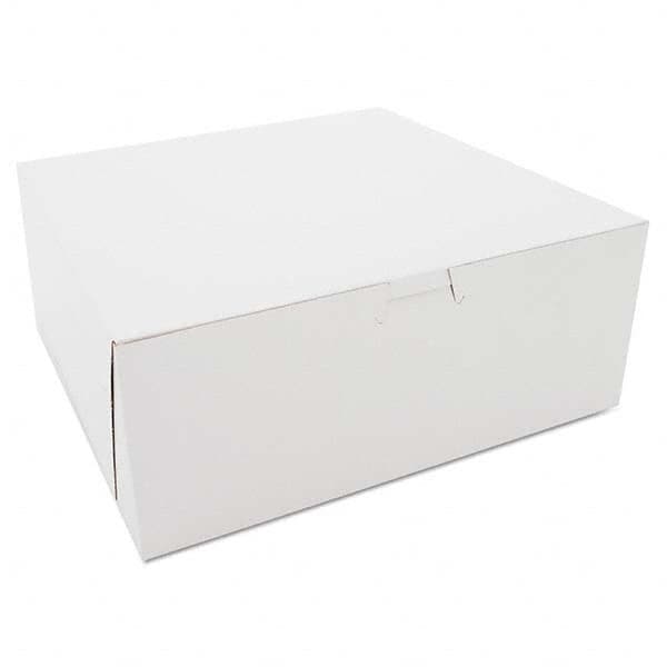 SCT - Bakery Boxes, White, Kraft, 10W x 10D x 4H - Industrial Tool & Supply