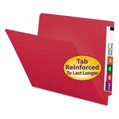 SMEAD - File Folders, Expansion Folders & Hanging Files Folder/File Type: File Folders with End Tab Color: Red - Industrial Tool & Supply