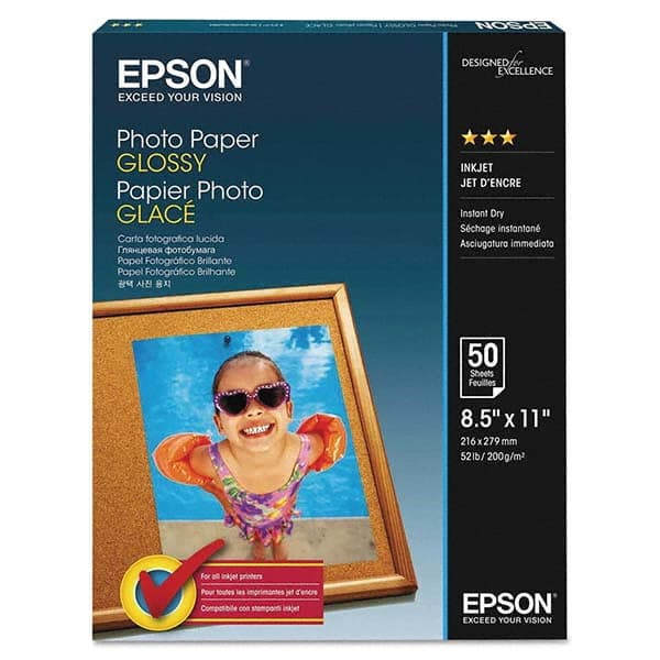 Epson - Office Machine Supplies & Accessories Office Machine/Equipment Accessory Type: Photo Paper For Use With: Inkjet Printers - Industrial Tool & Supply