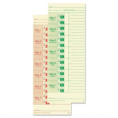 Lathem Time - Time Cards & Time Clock Accessories Type: Bi-Weekly/Weekly Time Cards For Use With: All Side Print Time Clocks - Industrial Tool & Supply