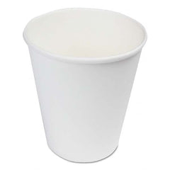 Boardwalk - Paper Hot Cups, 8 oz, White, 1000/Carton - Industrial Tool & Supply
