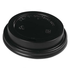 Boardwalk - Hot Cup Lids, Fits 10-20 oz Hot Cups, Black, 1000/Carton - Industrial Tool & Supply