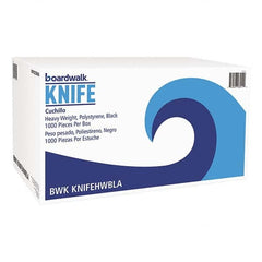 Boardwalk - Heavyweight Polystyrene Plastic Cutlery, Knife, Black, 1000/Carton - Industrial Tool & Supply