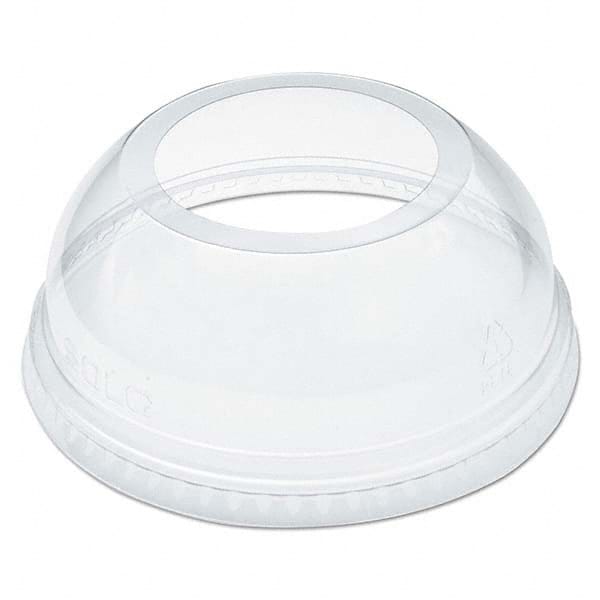 DART - Open-Top Dome Lid for 16-24 oz Plastic Cups, Clear, 1.9" Diam Hole, 1000/Carton - Industrial Tool & Supply