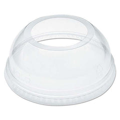 DART - Open-Top Dome Lid for 16-24 oz Plastic Cups, Clear, 1.9" Diam Hole, 1000/Carton - Industrial Tool & Supply