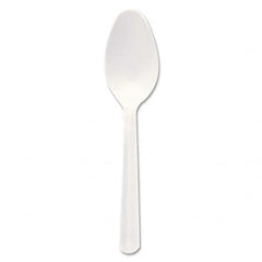 DART - Bonus Polypropylene Cutlery, 5", Teaspoon, White - Industrial Tool & Supply