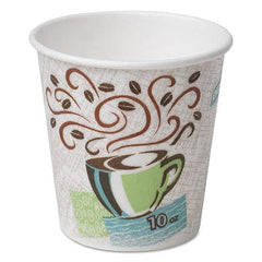 Dixie - PerfecTouch Paper Hot Cups, 10 oz, Coffee Haze, 1000/Carton - Industrial Tool & Supply