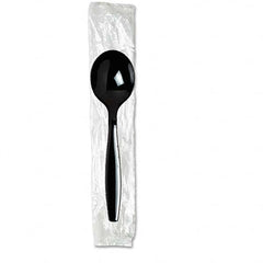 Dixie - Individually Wrapped Spoons, Plastic, Black, 1000/Carton - Industrial Tool & Supply