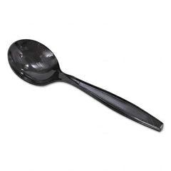 Dixie - Plastic Cutlery, Heavyweight Soup Spoons, 5 3/4", Black, 1000/Carton - Industrial Tool & Supply