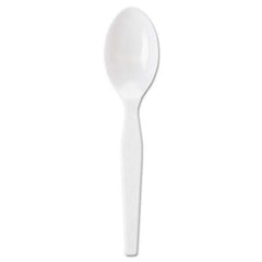 Dixie - Individually Wrapped Polystyrene Cutlery, Teaspoons, White, 1000/Carton - Industrial Tool & Supply