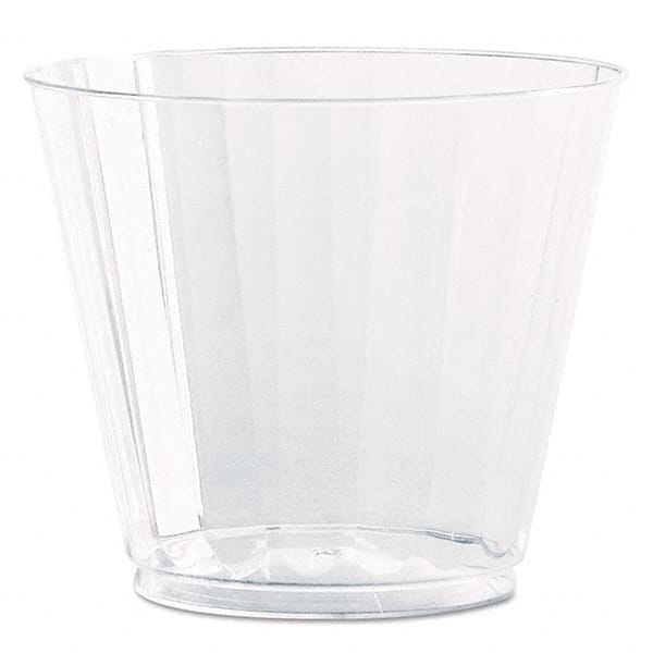 WNA - Classic Crystal Plastic Tumblers, 9 oz, Clear, Fluted, Squat, 12/Pack - Industrial Tool & Supply