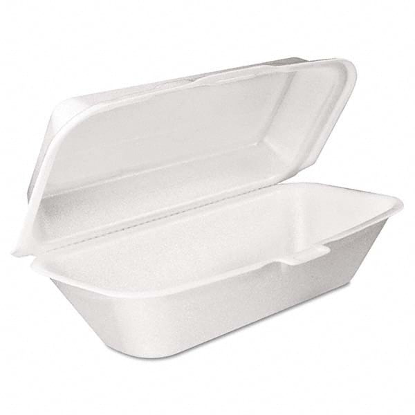 DART - Foam Hoagie Container with Removable Lid, 9-4/5 x 5-3/10 x 3-3/10, White, 125/Bag - Industrial Tool & Supply