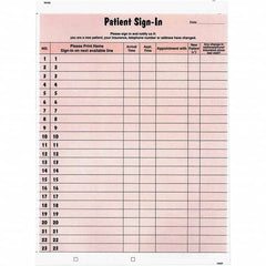 Tabbies - Note Pads, Writing Pads & Notebooks Writing Pads & Notebook Type: Sign-In Label Form Size: 8-1/2 x 11-5/8 - Industrial Tool & Supply