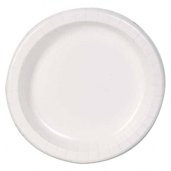 Dixie Basic - Basic Paper Dinnerware, Plates, White, 8.5" Diam, 125/Pack - Industrial Tool & Supply