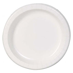 Dixie Basic - Basic Paper Dinnerware, Plates, White, 8.5" Diam, 125/Pack - Industrial Tool & Supply