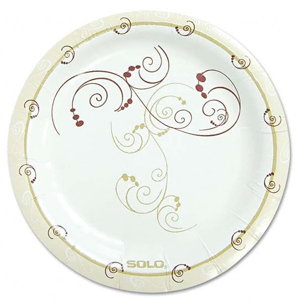 DART - Symphony Paper Dinnerware, Mediumweight Plate, 6", Tan, 125/Pack - Industrial Tool & Supply