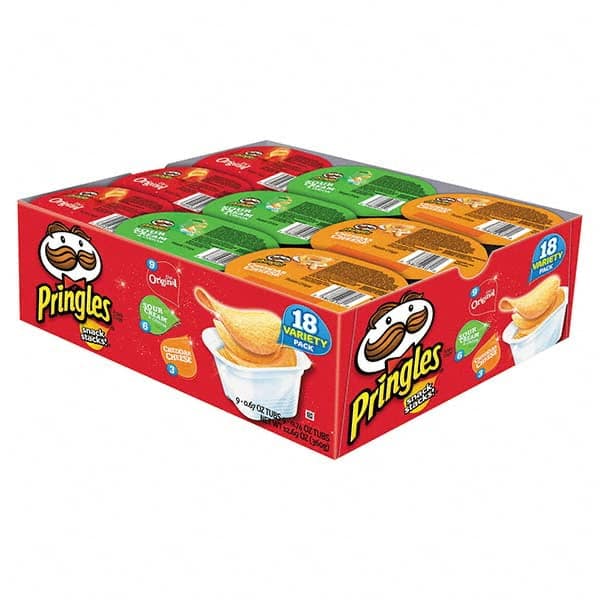 Pringles - Snacks, Cookies, Candy & Gum Breakroom Accessory Type: Potato Chips Breakroom Accessory Description: Potato Chips, Variety Pack, 0.74 oz Canister, 18/Box - Industrial Tool & Supply