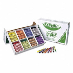 Crayola - Markers & Paintsticks Type: All Purpose Wax Crayon Color: Black; Blue; Brown; Green; Orange; Red; Violet; Yellow - Industrial Tool & Supply
