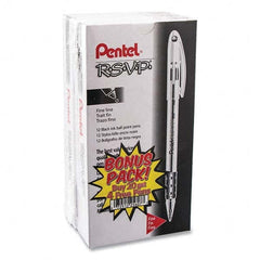 Pentel - Pens & Pencils Type: Ball Point Pen Color: Black - Industrial Tool & Supply