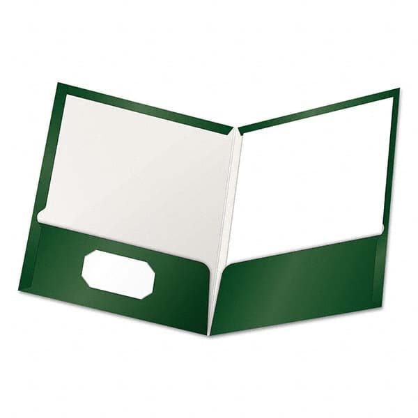 OXFORD - File Folders, Expansion Folders & Hanging Files Folder/File Type: Pocket Folders Color: Green - Industrial Tool & Supply