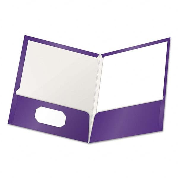 OXFORD - File Folders, Expansion Folders & Hanging Files Folder/File Type: Pocket Folders Color: Purple - Industrial Tool & Supply