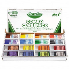 Crayola - Markers & Paintsticks Type: All Purpose Wax Crayon Color: Black; Blue; Brown; Green; Orange; Red; Violet; Yellow - Industrial Tool & Supply
