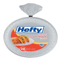 Hefty - Soak Proof Tableware, Foam Plates, 10-1/4" Diam, White, 28/Pack - Industrial Tool & Supply