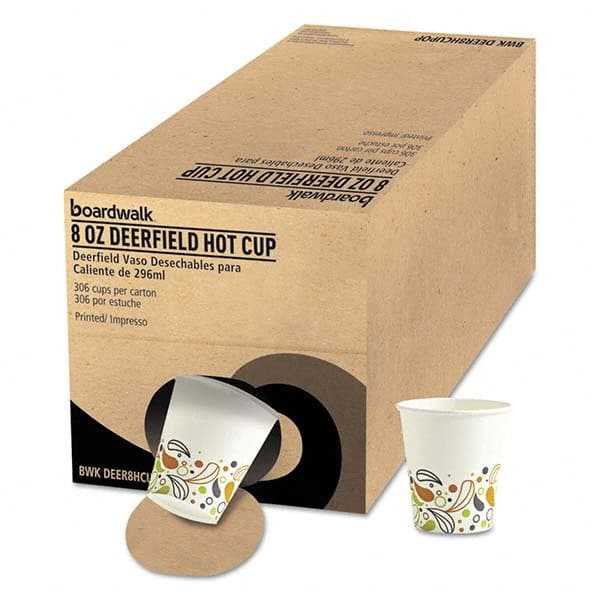 Boardwalk - Convenience Pack Paper Hot Cups, 8 oz, Deerfield Print, 306/Carton - Industrial Tool & Supply